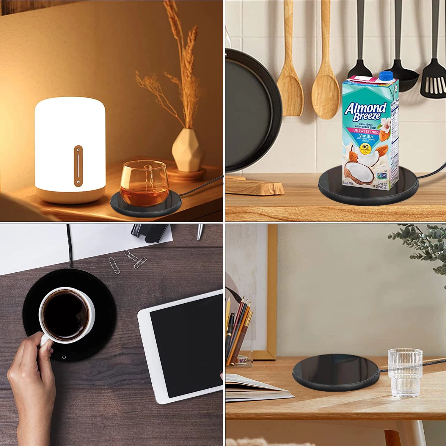Mug Warmer Electric Cup Heater USB Coffee Milk Tea Water Heating Pad Smart Thermostatic Coasters for Home Office Desk Cup Warmer