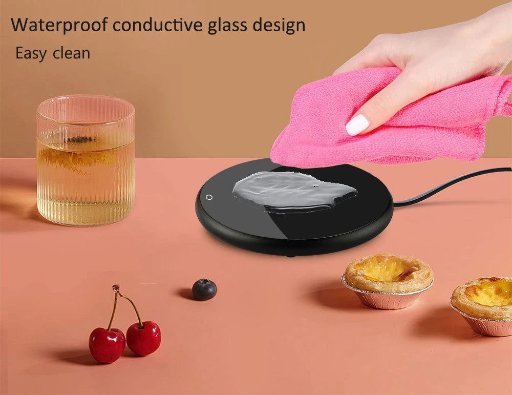 Mug Warmer Electric Cup Heater USB Coffee Milk Tea Water Heating Pad Smart Thermostatic Coasters for Home Office Desk Cup Warmer
