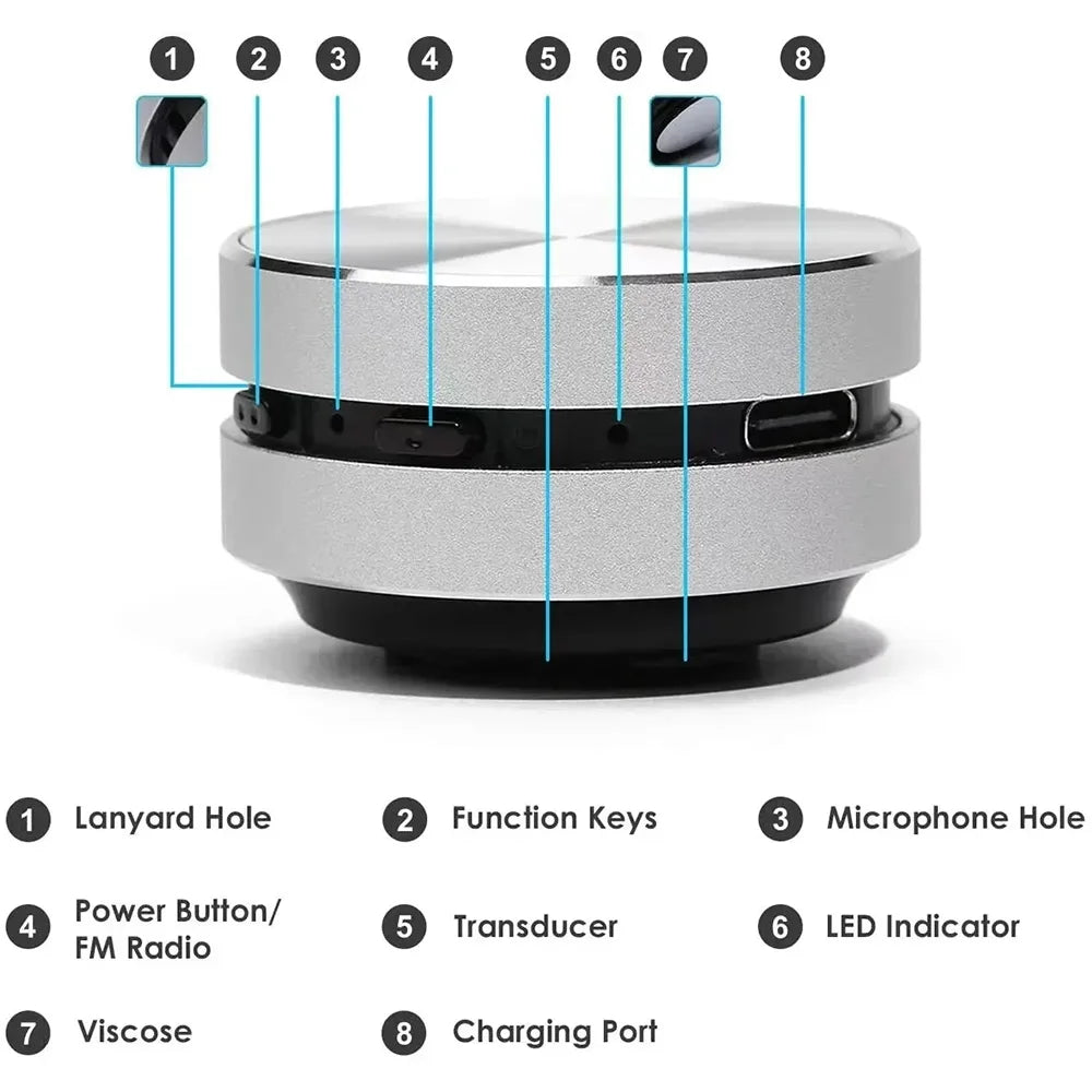Hot Hummingbird Bone Conduction Speaker With FM Radio Bluetooth-Compatible TWS Wireless Stereo Dual Sound Audio Box Mini Speaker