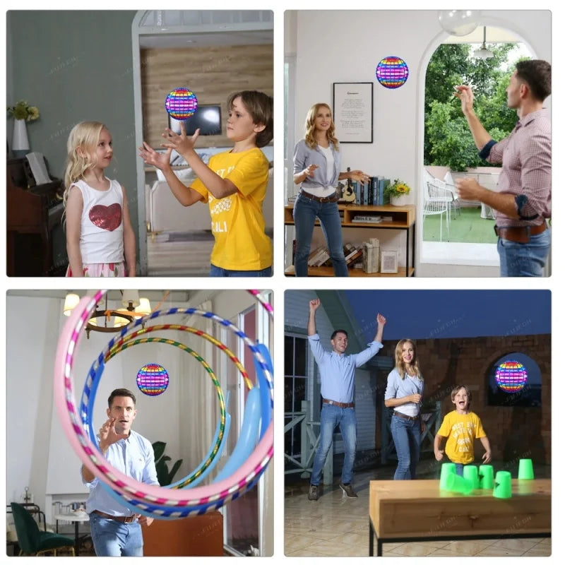 Flying Orb Boomerang Ball LED Lights Flying Spinner Drone Magic Ball Flying Ball Toy Luminous Toys Halloween Kids Birthday Gifts