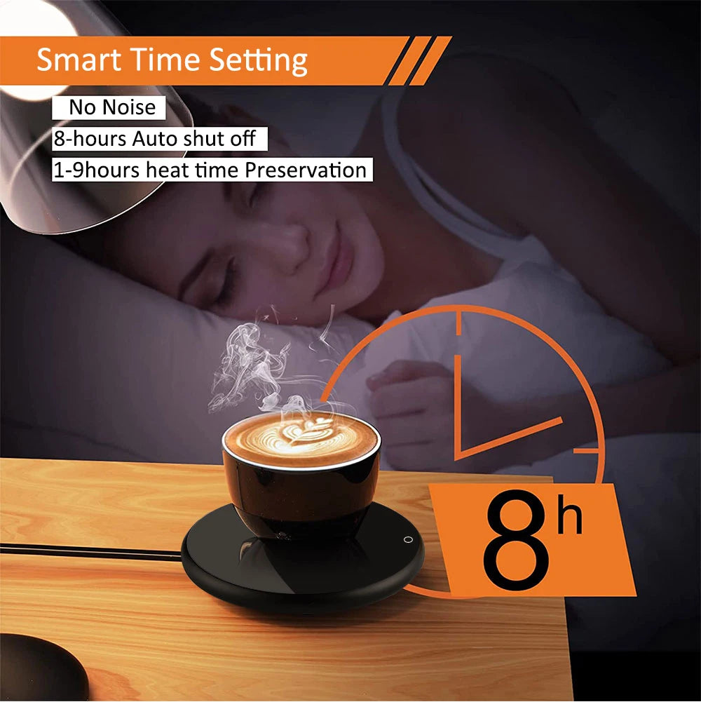Mug Warmer Electric Cup Heater USB Coffee Milk Tea Water Heating Pad Smart Thermostatic Coasters for Home Office Desk Cup Warmer