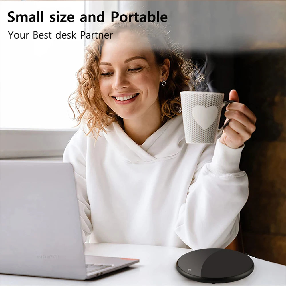 Mug Warmer Electric Cup Heater USB Coffee Milk Tea Water Heating Pad Smart Thermostatic Coasters for Home Office Desk Cup Warmer