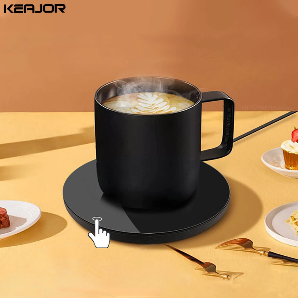 Mug Warmer Electric Cup Heater USB Coffee Milk Tea Water Heating Pad Smart Thermostatic Coasters for Home Office Desk Cup Warmer