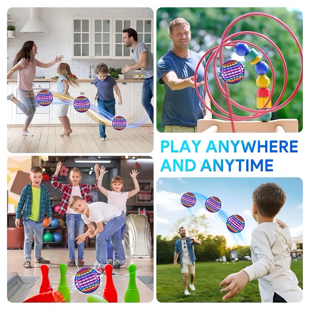 Flying Orb Boomerang Ball LED Lights Flying Spinner Drone Magic Ball Flying Ball Toy Luminous Toys Halloween Kids Birthday Gifts