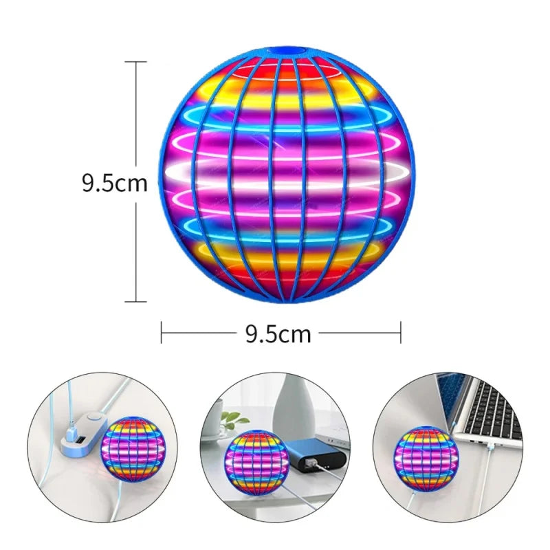 Flying Orb Boomerang Ball LED Lights Flying Spinner Drone Magic Ball Flying Ball Toy Luminous Toys Halloween Kids Birthday Gifts