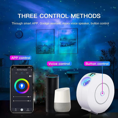 Smart Galaxy Star Projector Night Light 3D Galaxy Projector LED Lights Gift APP Adjustment For Gaming Room Bedroom Decor